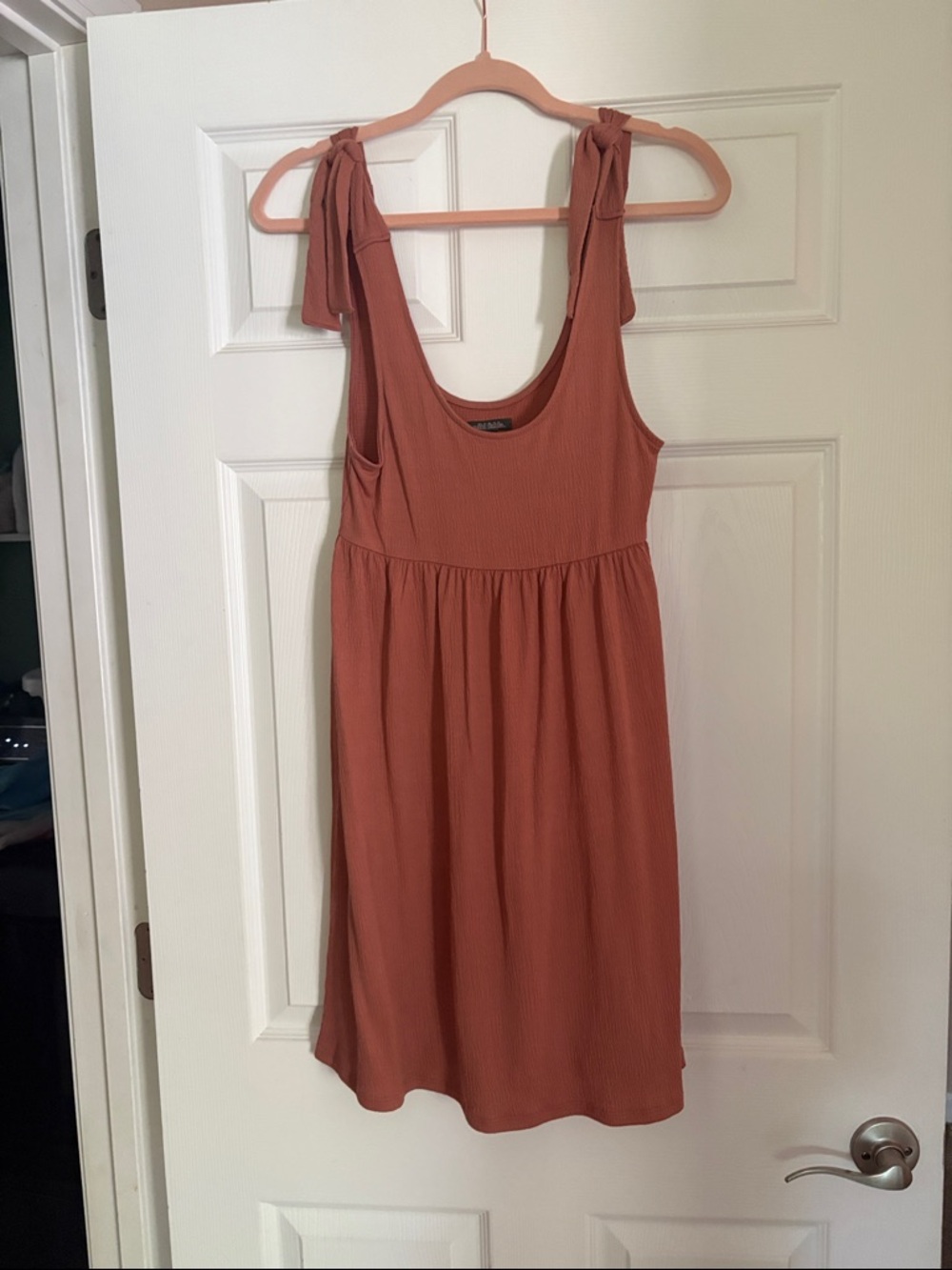wild fable Rust Tie-Shoulder Mini Dress